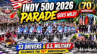 Indy 500 2026 Parade Goes Wild! 33 Drivers & U.S. Military Celebrate the 70th Anniversary