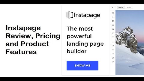 INSTAPAGE REVIEW, PRICING AND PRODUCT FEATURES