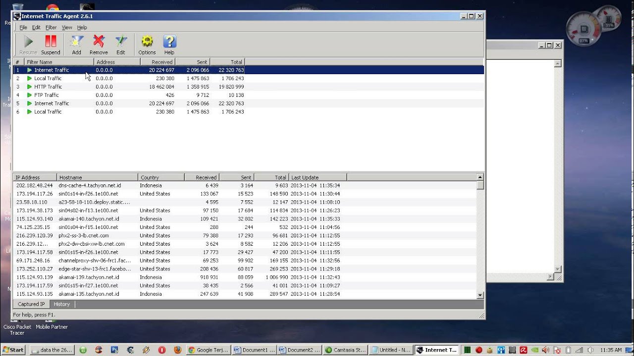 tutorial Internet Traffic Agent