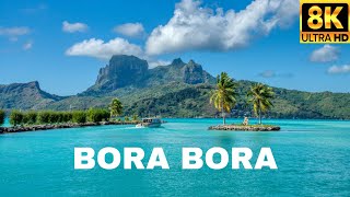 BORA BORA, French Polynesia in 8K ULTRA HD 60 FPS. Collection of Aerial Footage