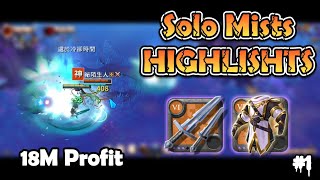 Albion Online - 1.5M BUILDS 18M PROFIT｜DUAL SWORD SOLO MISTS | PVP Highlights #1