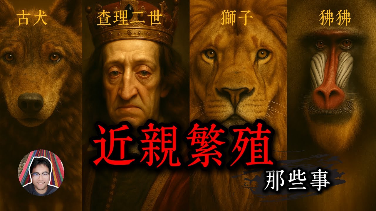 【近亲繁殖】為何能毀掉物種的基因？大自然又是如何防止近親交配的？我們從灰狼的馴化開始講起，內容涉及哈巴狗的人工繁育、哈布斯堡王室的血統詛咒、及獅子與狒狒等動物的防近親機制