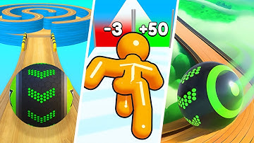 Going Balls VS Sky Rolling Balls VS Action Balls VS Ball Run 2048 VS Spiral Roll VS Tall Man Run