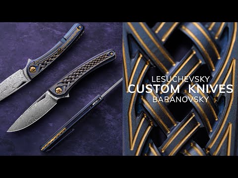 FOLDING KNIFE FOLDER MINOS  DAMASTEEL LESBAR KNIVES