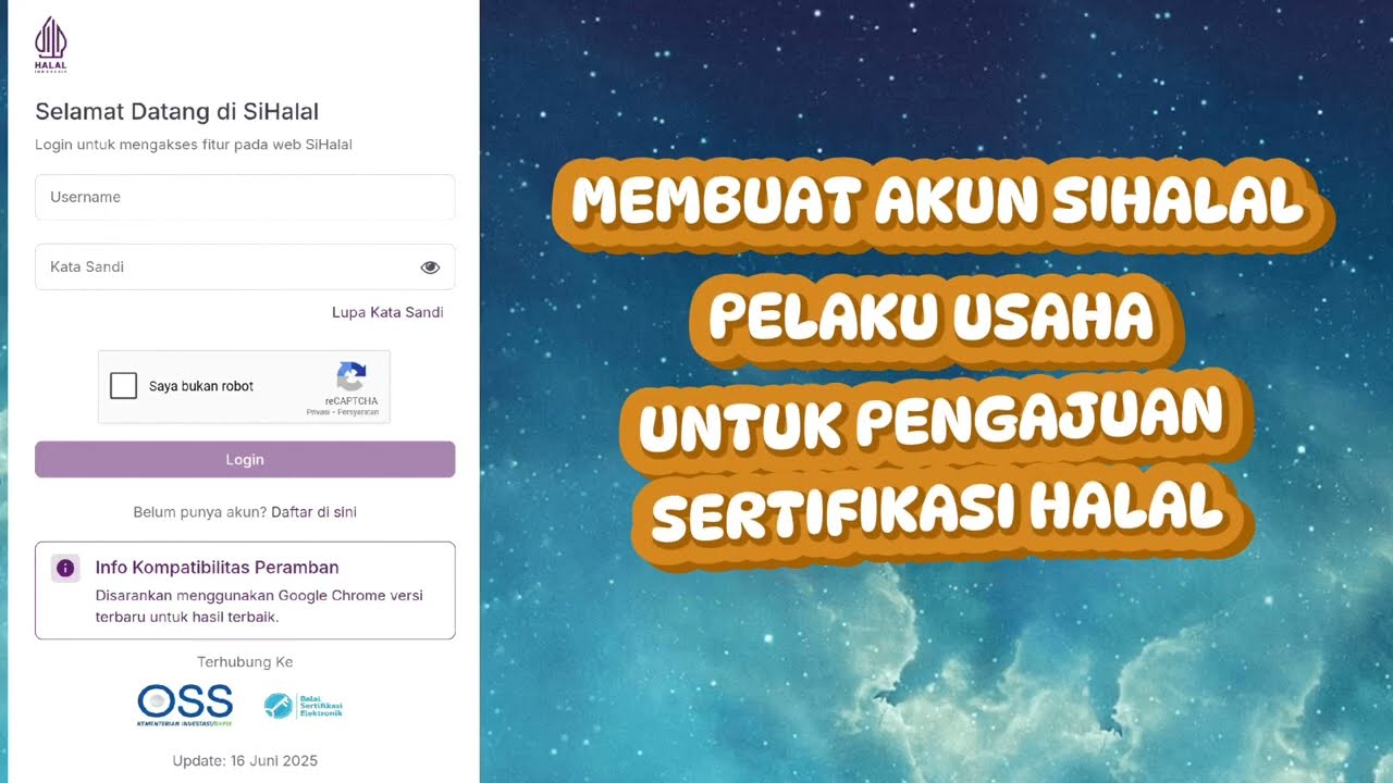 Pembuatan akun SiHalal untuk pengajuan sertifikat halal gratis pelaku usaha