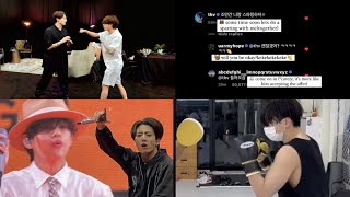 TAE POSTED TAEKOOK SPARRING VIDEO FOR JK'S BDAY AS SOON AS HE LANDED IN KOREA🥰