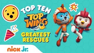 Top 10 Greatest Rescues from Top Wing | Top Wing | Nick Jr.