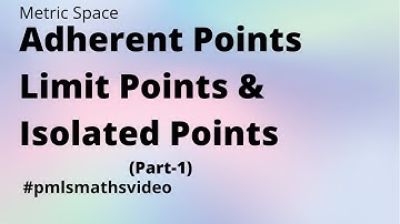 Adherent, Limit and Isolated Points