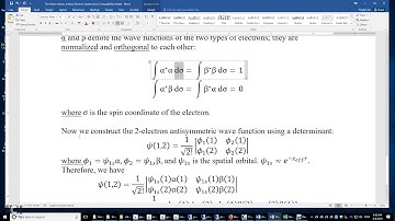 The Helium Atom, a Many Electron System