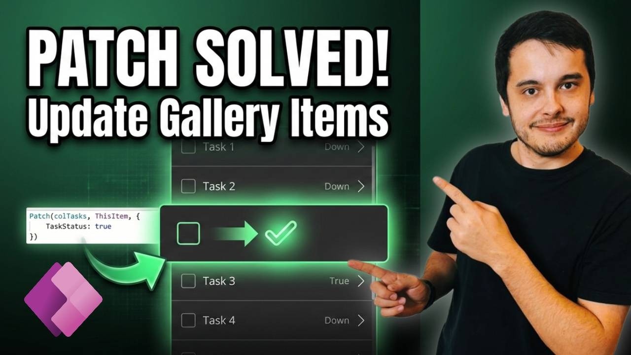How to Update a Gallery Item Using Patch (Power Apps Tutorial) - YouTube