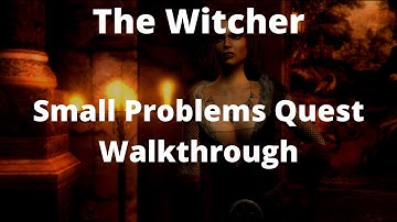The Witcher Small Problems Quest Walkthrough