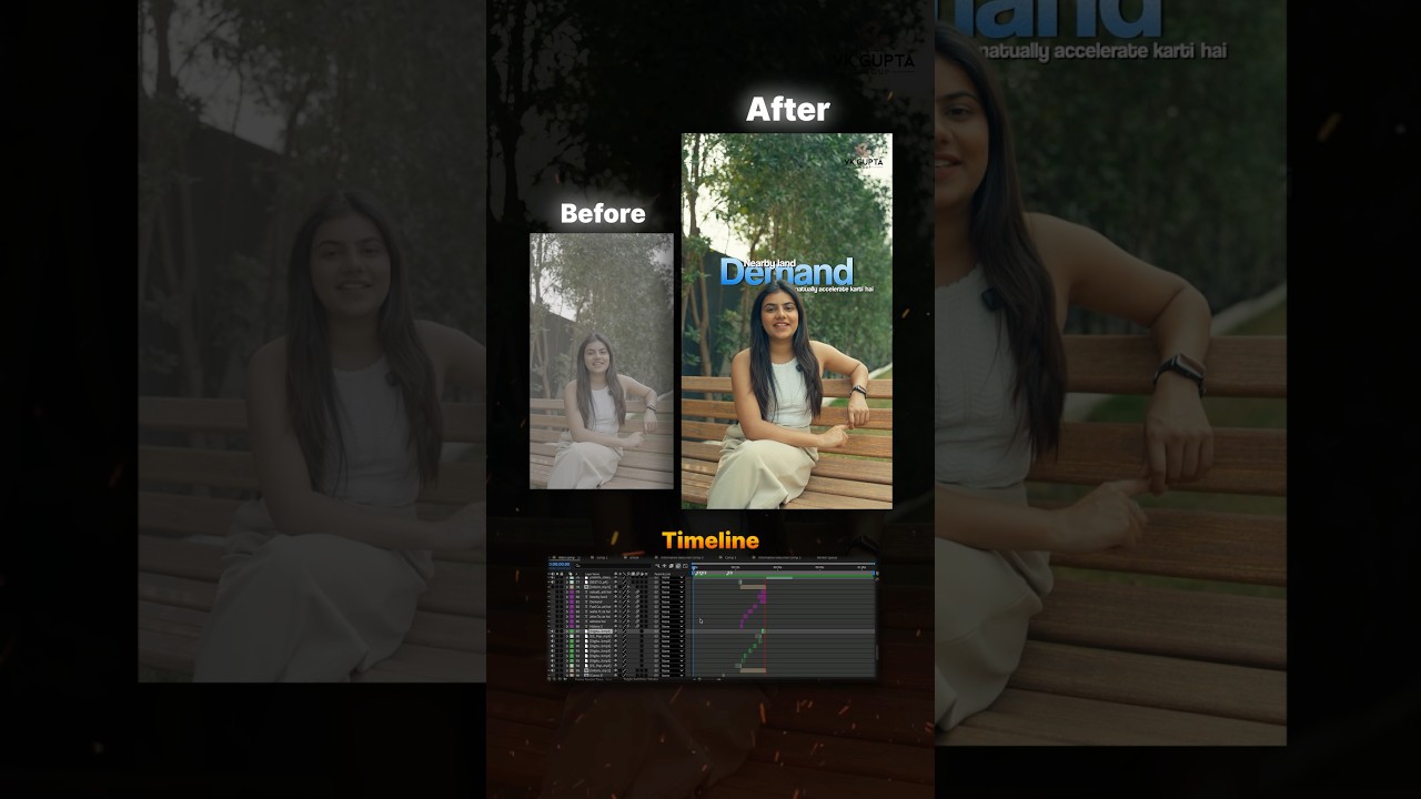Before vs After🔥 | After Effects Timeline #motiongraphics #aftereffects #shortsfeed #youtubeshorts