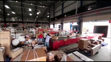 NIDO Telescopic Belt Conveyors  Loading & Unloading Of Boxes In 3PL Fullfillment Center