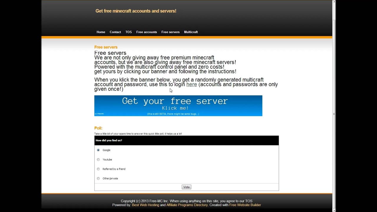 Free minecraft premium accounts and servers (max 4gb ram) YouTube