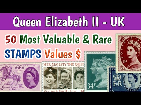 Most Expensive UK Stamps - Queen Elizabeth II | 50 Great Britain Stamps Value