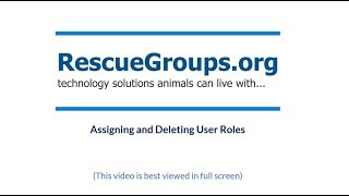 Assigning and Deleting User Roles