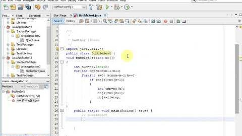 sort an array integers using the Bubble sorting Algorithm in java