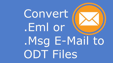 Convert Outlook .MSG or .EML Files To .ODT Files.