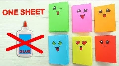 MINI NOTEBOOKS FROM ONE SHEET OF PAPER - NO GLUE. Easy DIY Kawaii Paper Book - BACK TO SCHOOL