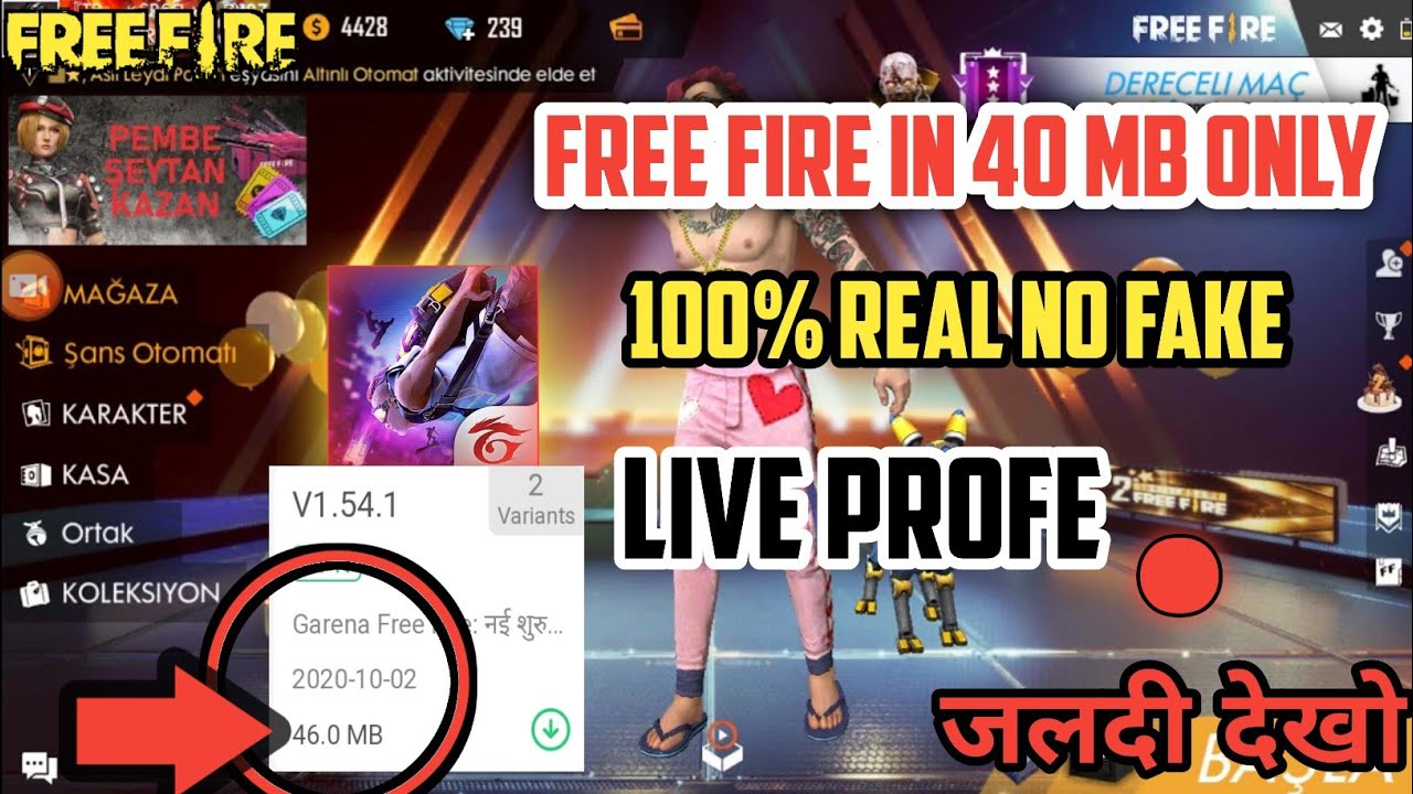 How To Download Free Fire In Low Mb With Play Store Garena Free Fire Youtube