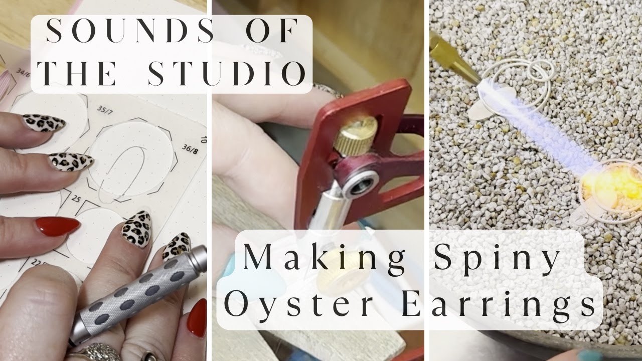 Making Spiny Oyster Statement Hoops | Sounds of the Studio | Leeda Studio