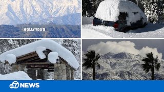 California winter storm: Incredible video roundup shows snow across the state