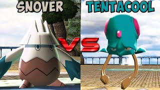 Pokemon battle revolution - Snover vs Tentacool
