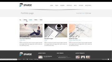 Sparse - create portfolio page