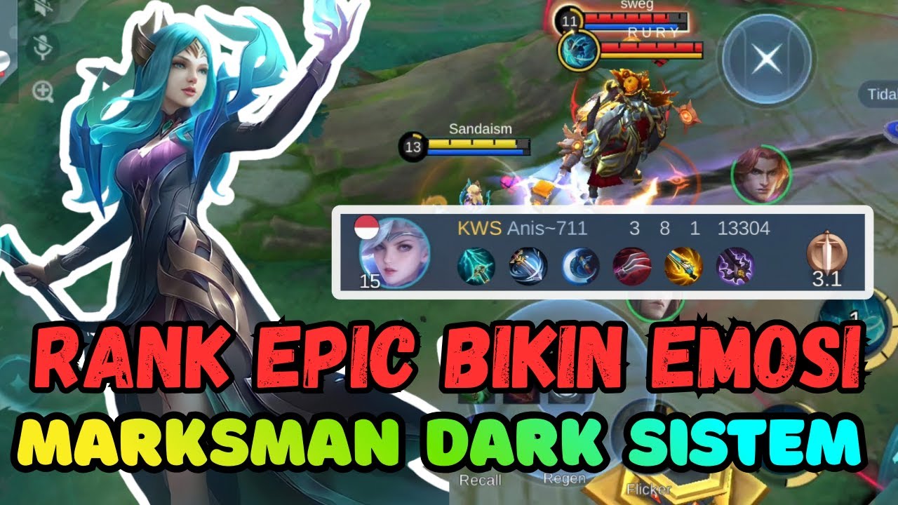 Эпический ранг вызывает сильные эмоции, познакомьтесь с MM Darksystem — Mobile Legends