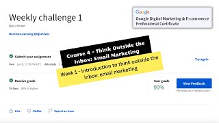 Think outside the inbox email marketing weekly challenge 1 || theanswershome
