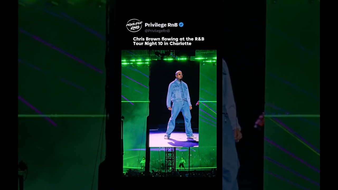 Chris Brown flowing at the R&B Tour Night 10 in Charlotte