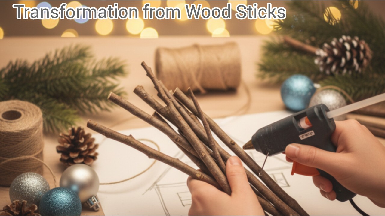 🔥 ТОП-3 ИДЕИ! Новогодний Декор из Деревянных Палочек Своими руками 🎄 (DIY Crafts)