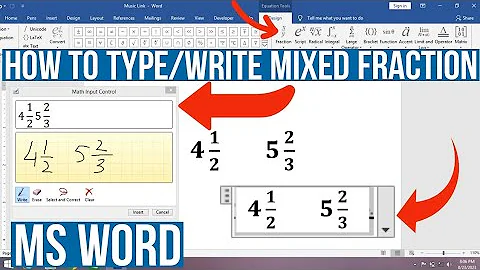 How to type Mixed Fraction in MS Word | How to write Mixed fraction in MS Word | Mixed Fraction
