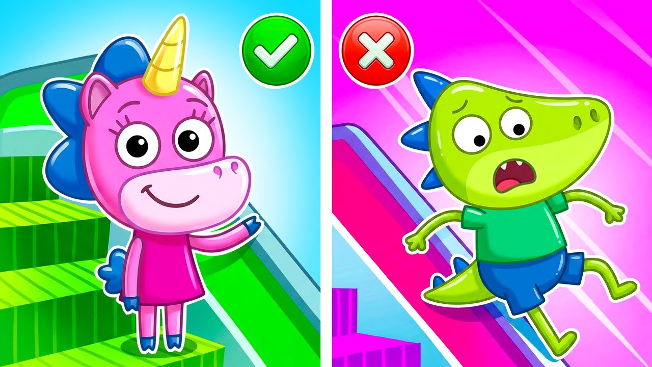 Escalator Safety Song ⬆️⬇️ Kids Educational Song | Nursery Rhymes & Kids Songs | Teeny Mimi🦄