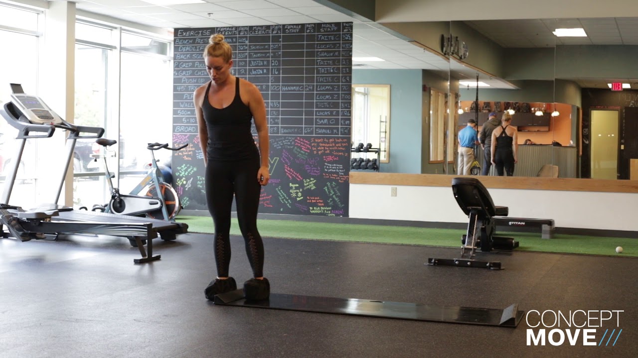 Slideboard Lateral Lunge - YouTube