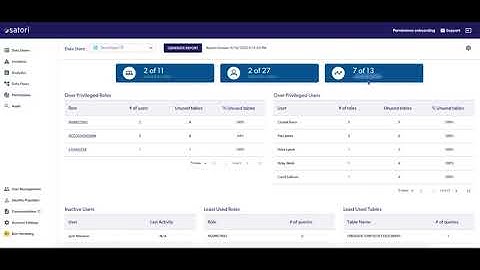 Satori Permission Analysis for Snowflake demo
