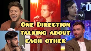 One Direction talking about each other