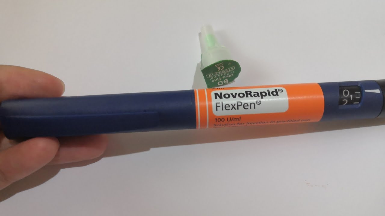 How To Use NovoRapid Flexpen 3ml with 4mm needle -Type 1 Diabetic - INSULIN