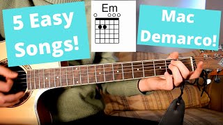 TOP 5 EASY MAC DEMARCO SONGS ON GUITAR
