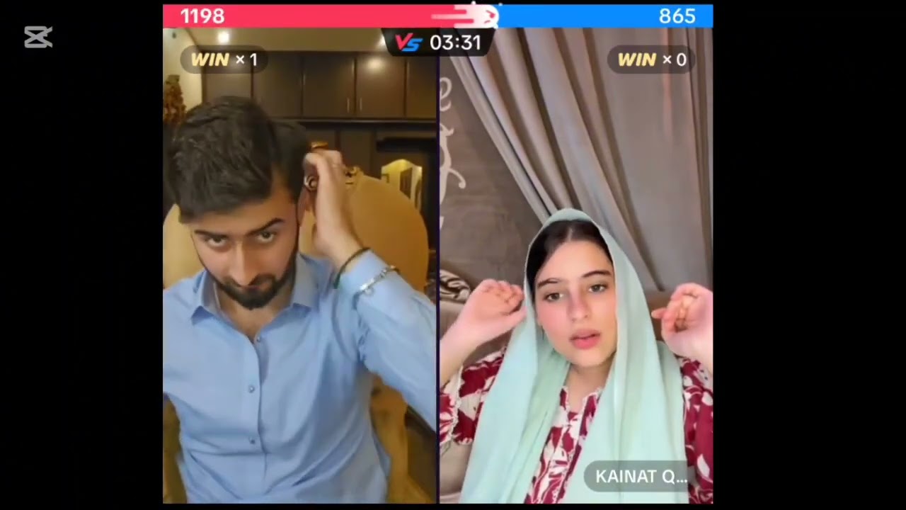 Haider shah and Kainat Qureshi funny matches 😂 TikTok live matches 😍
