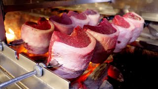 Traditional Brazilian BBQ Steak Buffet / Korean street food