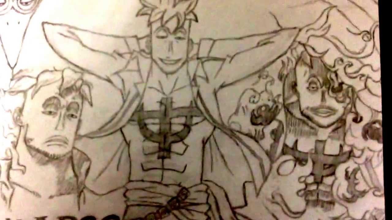 ワンピース マルコを描いてみた 絵 Youtube