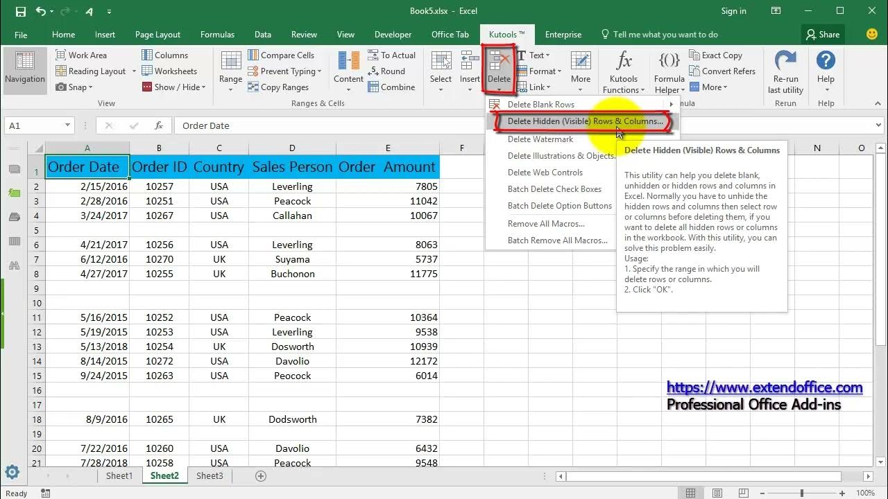 How to condense empty rows / columns in Excel - YouTube