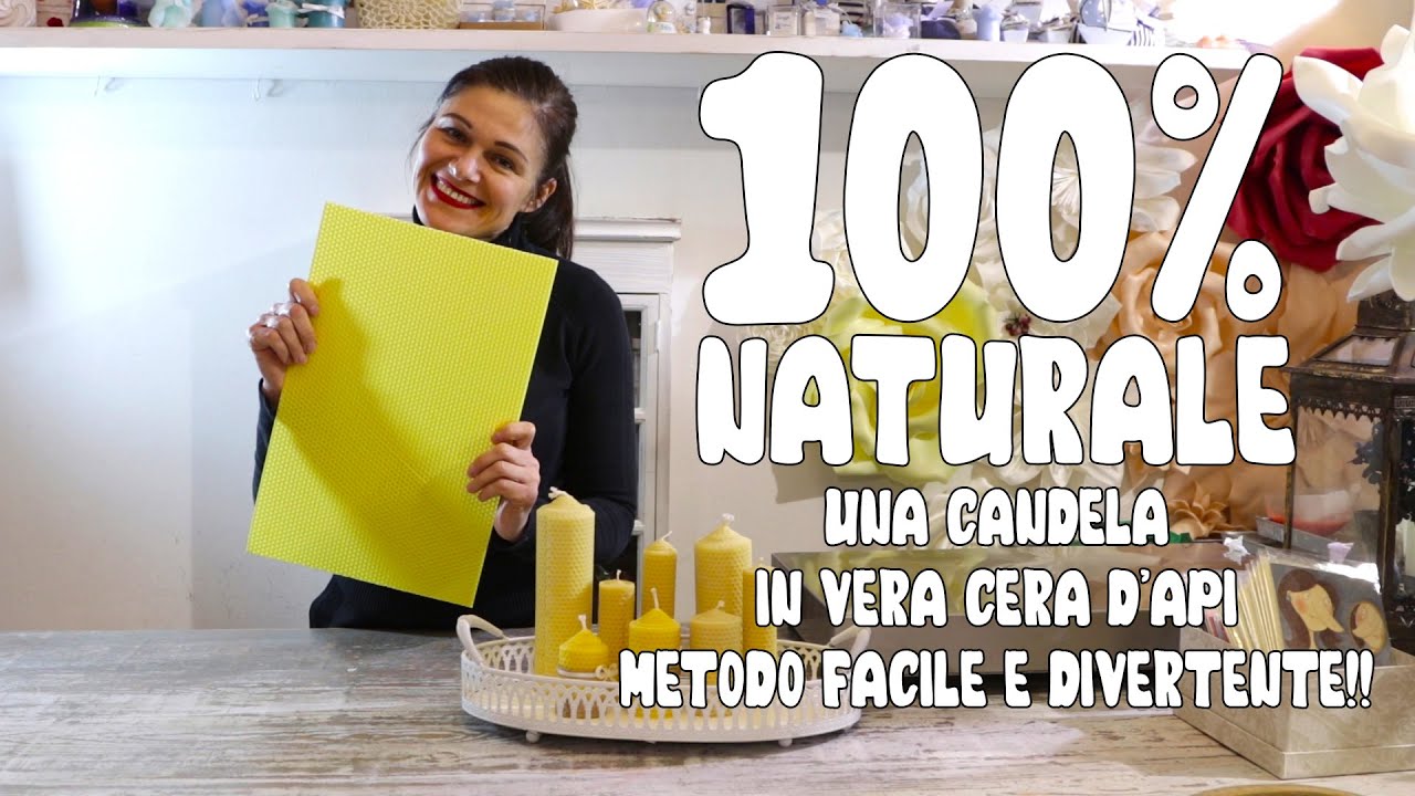 Come fare una candela naturale in cera d'api | Da un semplice foglio a candela profumata di miele.