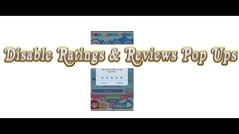 How To - Disable In App Ratings Pop Ups on iPhone or iPad