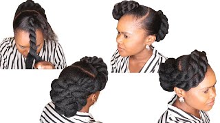 DIY Twist And Roll Hairstyle On Natural Hair - Quick Natural Hairstyle