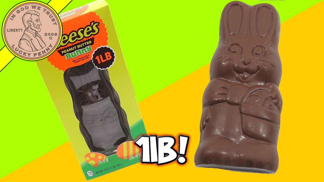 Reece's Rabbit HUGE 1LB Reese's Peanut Butter Chocolate Easter Bunny Candy Tasting ...