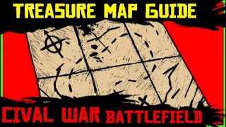 Civil War Battlefield Treasure Map Guide All Locations (Bolger Glade) | RDR2 Online Red Dead 2
