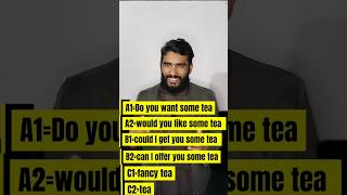 5 Ways to Offer TEA in English ☕ | A1 to B2 Levels | Learn Spoken English#english#englishgrammar