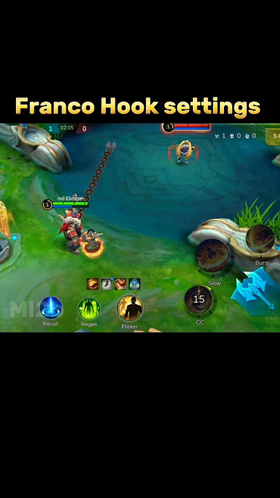 Franco Hook Settings Tutorial Mobile legends #ml2b #mlbb #franco #francohook